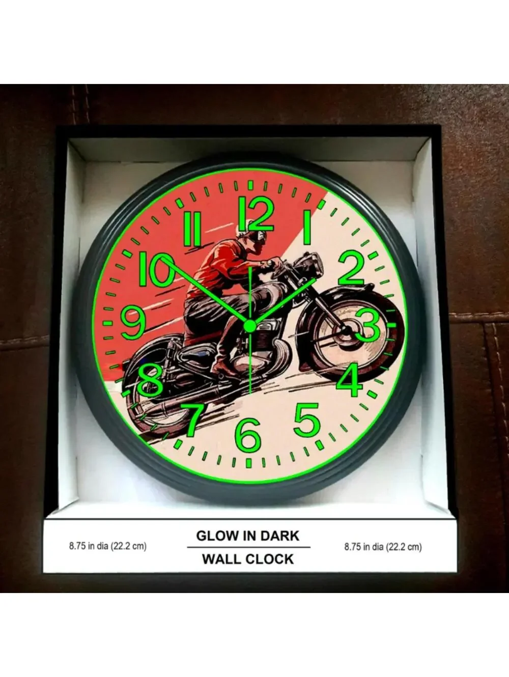 Triumph BSA Norton 1940 - 1960s Flat Track Racing Glow In The Dark Wall Clock Ne